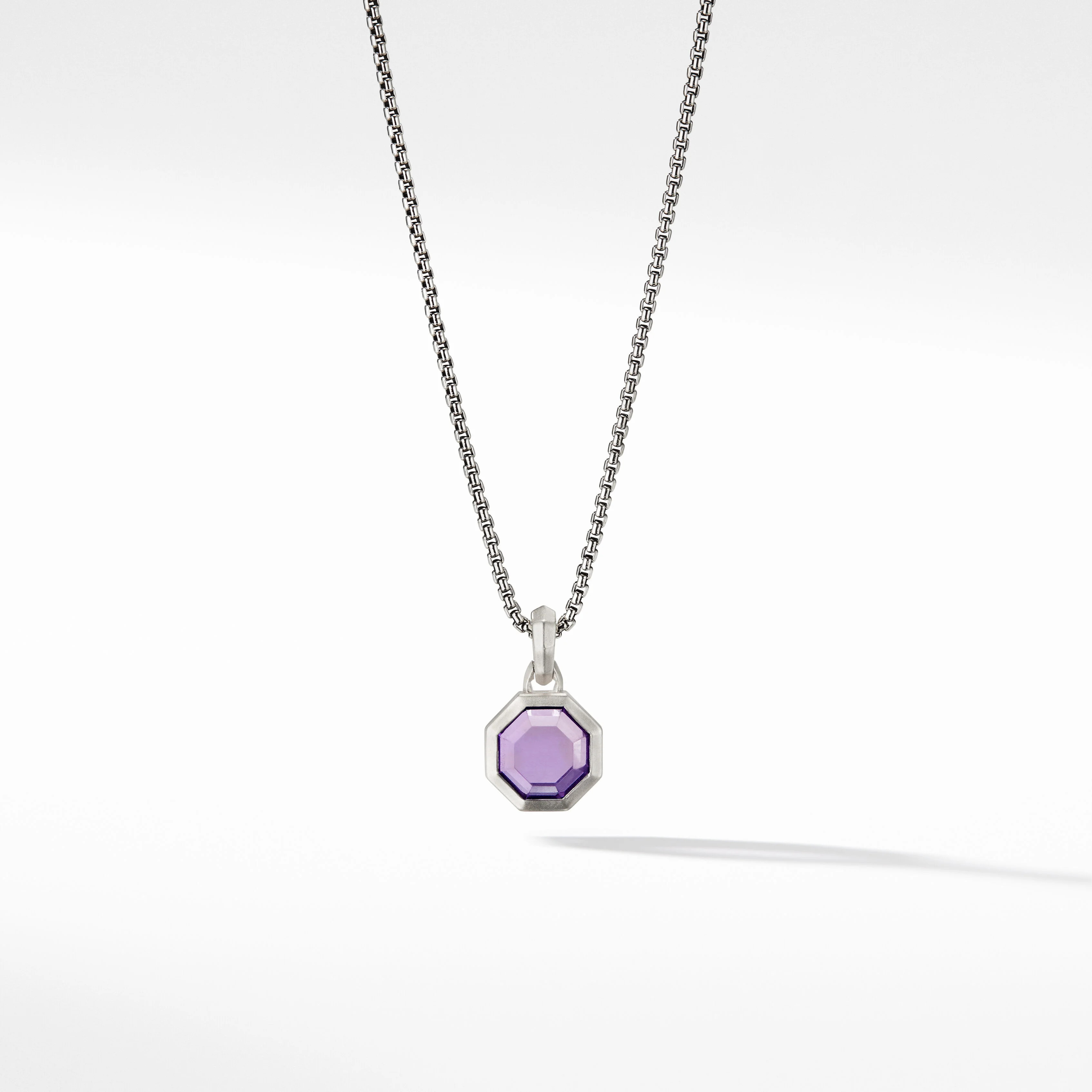 Octagon Cut Amulet in Sterling Silver with Amethyst | David Yurman