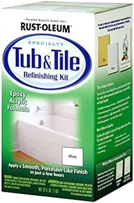 Rust-Oleum 7860519 Tub and Tile Refinishing 2-Part Kit, White, 32 oz | Amazon (US)