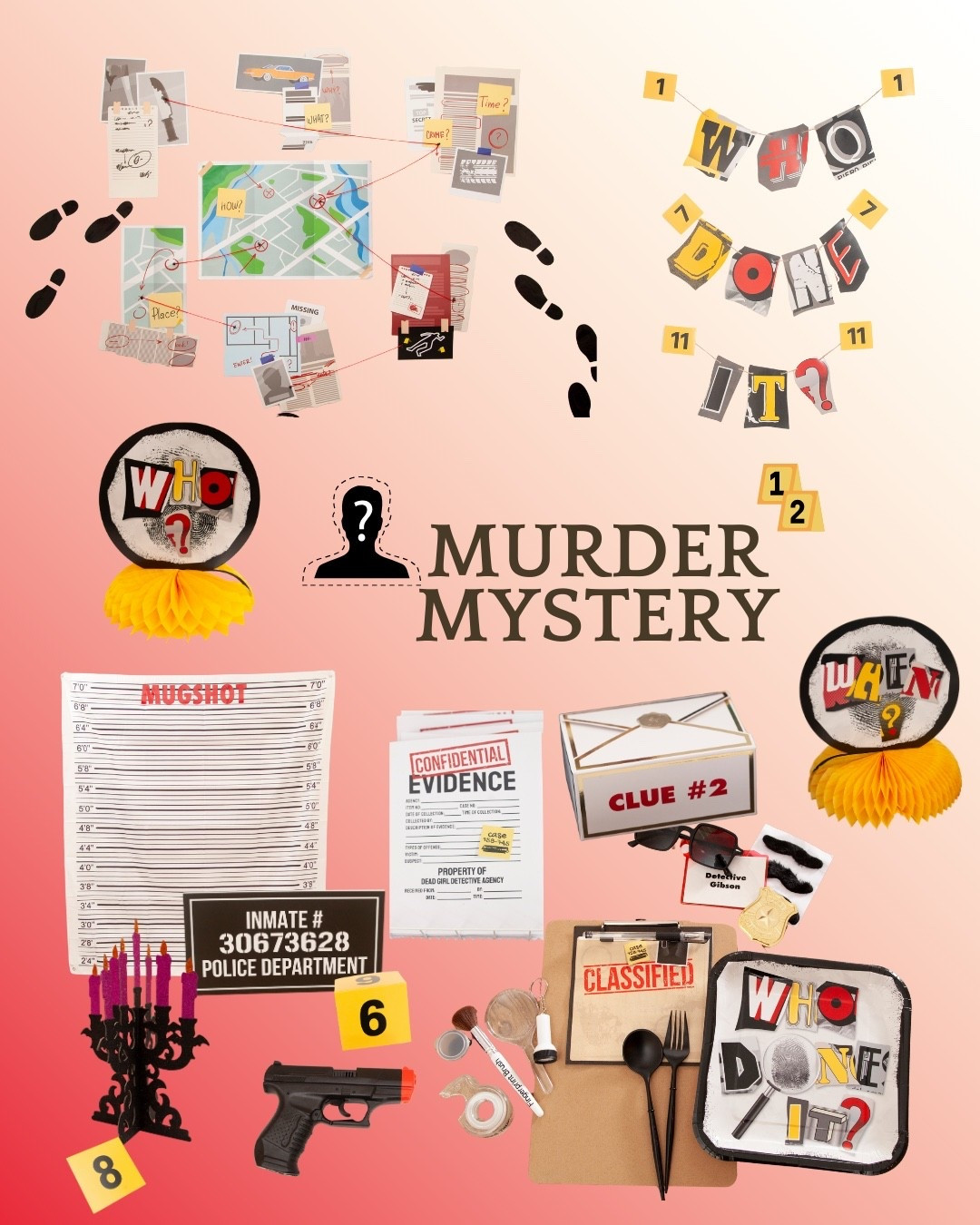 🚨 TRICK OR THEME DROP #3 🚨 This week’s drop: Murder Mystery Party 🕵️‍♀️👻🔎
At this party… everyone’s guilty of something 👀🔦 Could you solve it before the killer’s revealed? 🕵️‍♀️👻

Badges, shades, and disguises ready—it’s a night where secrets hide in plain sight. Fingerprint balloons mark the trail, disguise kits wait at every seat, and evidence pops up in the most unexpected places. You’ll snap suspect pics in the lineup booth, chase down clues, and maybe even unmask the culprit before dessert.

Here’s what you’ll find in this drop: ✨ DIY clue stations with fingerprint balloons 🕵️ Disguise kits: mustaches, shades, hats, badges & detective tools 🎲 Activities: play the murder mystery game + snap suspect pics in the lineup booth 🛒 Shop-the-look crime scene picks ⚡ Pro hack: style with evidence—treats in evidence bags, maps and photos as backdrops, crime scene markers + footprints for an immersive look

💀 Save this inspo for your Halloween party  👻 FOLLOW so you don’t miss the next drop

#trickortheme #murdermysteryparty #halloweendecor #halloweendiy #halloweenpartyideas


#LTKSeasonal #LTKParties #LTKHalloween