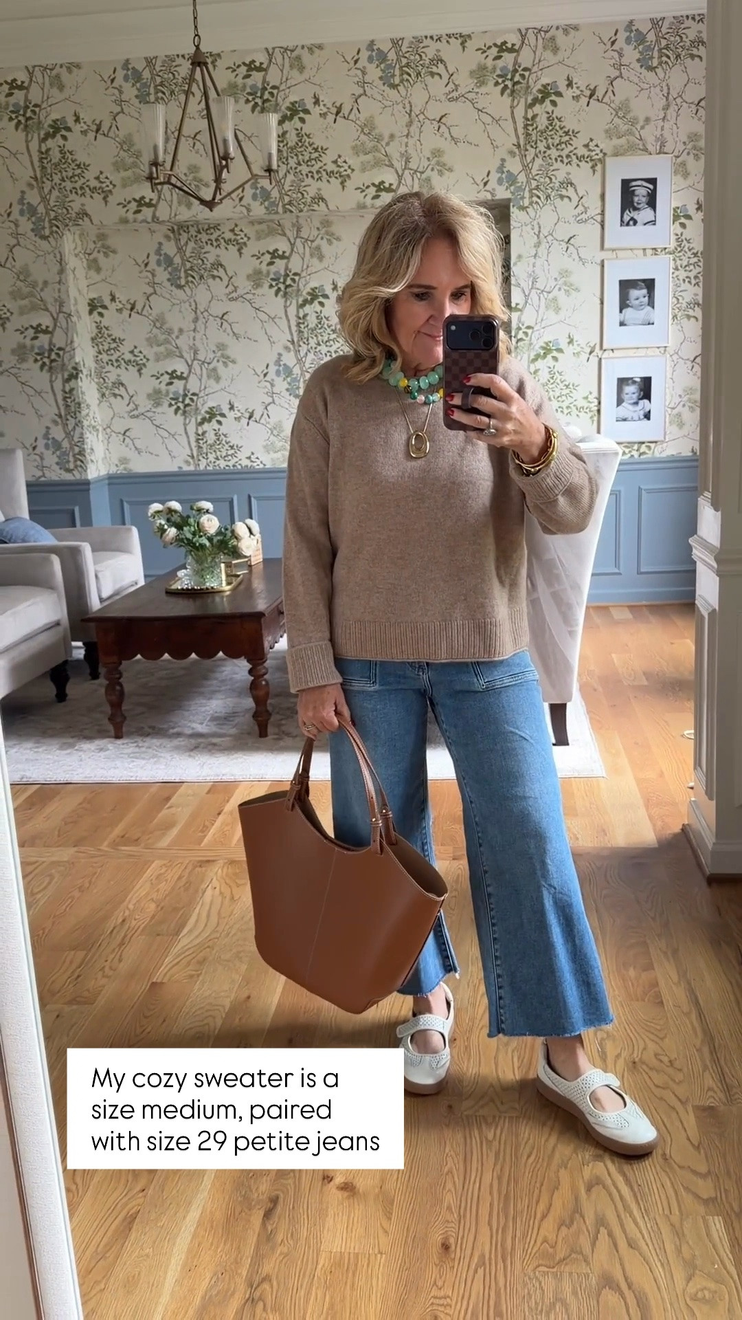 This is one of those effortless outfits you’ll wear on repeat. My cozy sweater is a size medium, paired with size 29 petite jeans (I linked a similar petite pair from Anthropologie since Nordstrom doesn’t carry the petite length). I also found a similar pair of sneakers at 30% off at Anthropologie, plus I’m sharing the exact pair. Finish the look with a mix of timeless splurges and fun, colorful jewelry!

💡 LTK MADE EASY
❤️ Heart = Support my posts!
🔖 Save = Get sale & restock alerts
📋 Lists = Keep favorites organized
📲 Share = Send lists and products to a friend. Hello, Christmas List!
💬 Comment = Ask me anything about what I’m wearing. :-)

#LTKootd #LTKOver40 #LTKSaleAlert