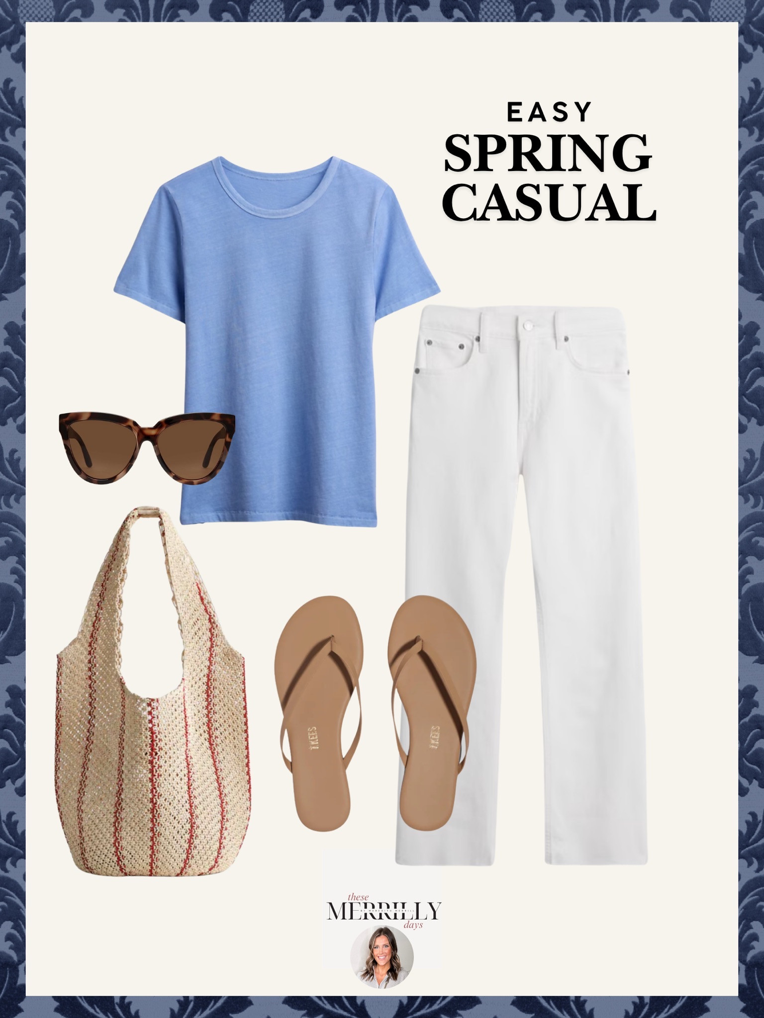 Easy, elevated and casual spring outfit. Can accessorize with a belt, neck scarf, sweater over the shoulders or statement jewelry! Thesemerrillydays women's spring outfit inspo white jeans outfit idea simple spring outfit capsule wardrobe outfits 

#LTKdayinmylife #LTKootd #LTKgrwm