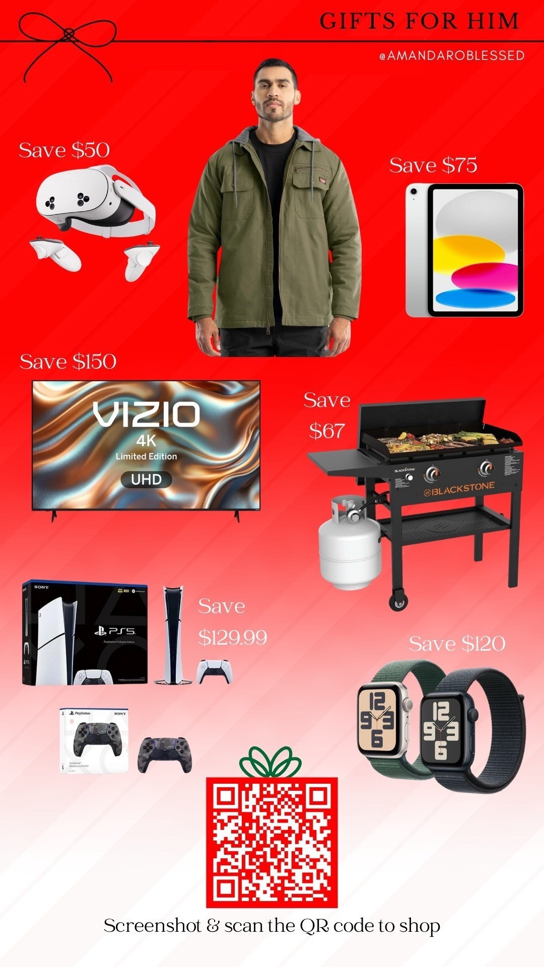 Shop my Christmas gift guide for him (Black Friday sale deals) - just a few gift ideas for the men.. I'll be sharing TONS of gift guides on my page so be sure to check back 🫶🏻 Remember get a price drop notification if you heart a post/save a product 😉 

✨️ P.S. if you follow, like, share, save, or shop my post (either here or @Coffee&Clearance).. thank you sooo much, I appreciate you! As always thanks sooo much for being here & shopping with me 🥹

| blackstone, PS5, gaming system, game console, gaming console, TV, black friday, black friday deals, cyber Monday, iPad, apple watch, smart watch, VR, virtual reality, instax, polaroid, polaroid camera, camera, camera bag, kids camera, gifts, gifts for him, gifts for her, gifts for mom, gifts teens boys, gifts for dad, gifts for kids, gifts for teens, gift guide, gifts for wife, gifts for husband, gifts for men, toys, toys for, toy guide, gaming chair gaming desk, amazon gifts, amazon gifts for kids, amazon gifts for teens, boyfriend gifts, christmas gifts for, christmas gifts 2025, gift ideas, christmas gifts kids, kids christmas gifts, amazon christmas, amazon holiday, cardigan, christmas tree, Christmas 2025, Christmas decor, fall, fall decor, fall outfits, fall style, fall decor 2025, fall dresses, fall date, fall 2025, fall amazon, amazon fall, amazon fall fashion, fall boots, fall wedding | 

#LTKParties #LTKStyleTip #LTKSwim #LTKPets #LTKShoeCrush #LTKFamily #LTKItBag #LTKTravel #LTKgrwm #LTKKids #LTKFindsUnder50 #LTKFindsUnder100 #LTKootd #LTKU #LTKCyberWeek #LTKHoliday #LTKGiftGuide #LTKSaleAlert #LTKSeasonal #LTKHome #LTKBaby #LTKBeauty #LTKfoodie #LTKOver40 #LTKPetite #LTKActive #LTKMens #LTKfitnessgoals #LTKMidsize #LTKstorytime #LTKWorkwear #LTKselfcare #LTKWedding #LTKvlog #LTKmomlife #LTKdayinmylife #LTKPlusSize #LTKmorningroutine #LTKBump #LTKTall