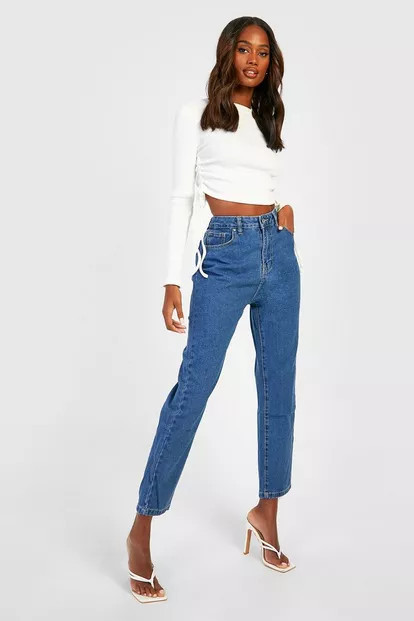 High Rise Mom Jeans | Boohoo.com (UK & IE)