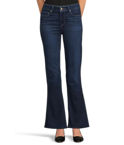 PAIGE Women's HR Laurel Canyon 32in w/Reversed Seamed Beltloops, Waterloo, 24 | Amazon (US)