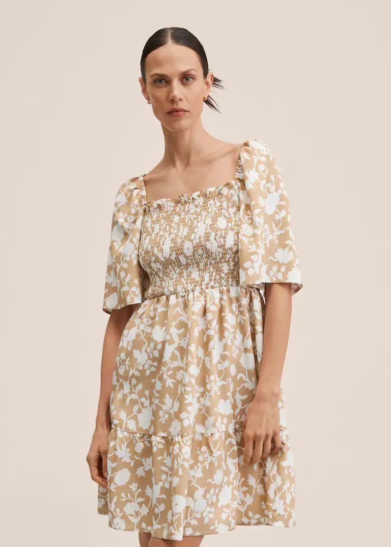 Puffed sleeves dress | MANGO (US)