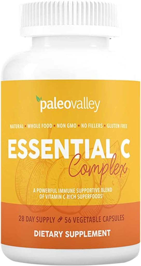 Paleovalley Essential C Complex - Vitamin C Supplement for Immune Support - 1 Pack, 450mg - Organ... | Amazon (US)