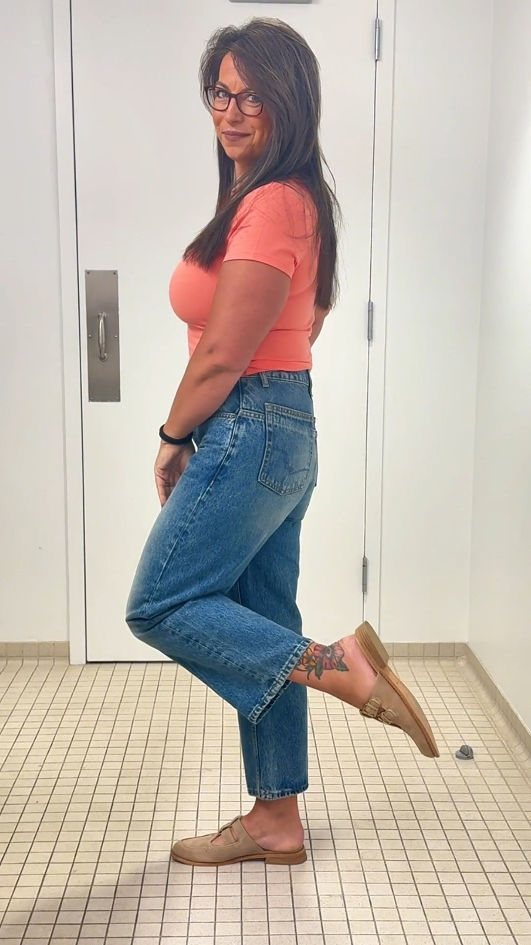 Finally Friday!!  Hope everyone has some fun weekend plans.
Starting today’s OOTD with picks from the Nordstrom SALE!!  Jeans (26) are flattering and very comfortable, not much stretch which is perfect for me because I love “hard” jeans!  🤣🤣 top (M) just a simple baby tee and these buckle mules are the perfect everyday go with every outfit shoe, so cute!! 

#LTKOver40 #LTKFindsUnder100 #LTKSaleAlert