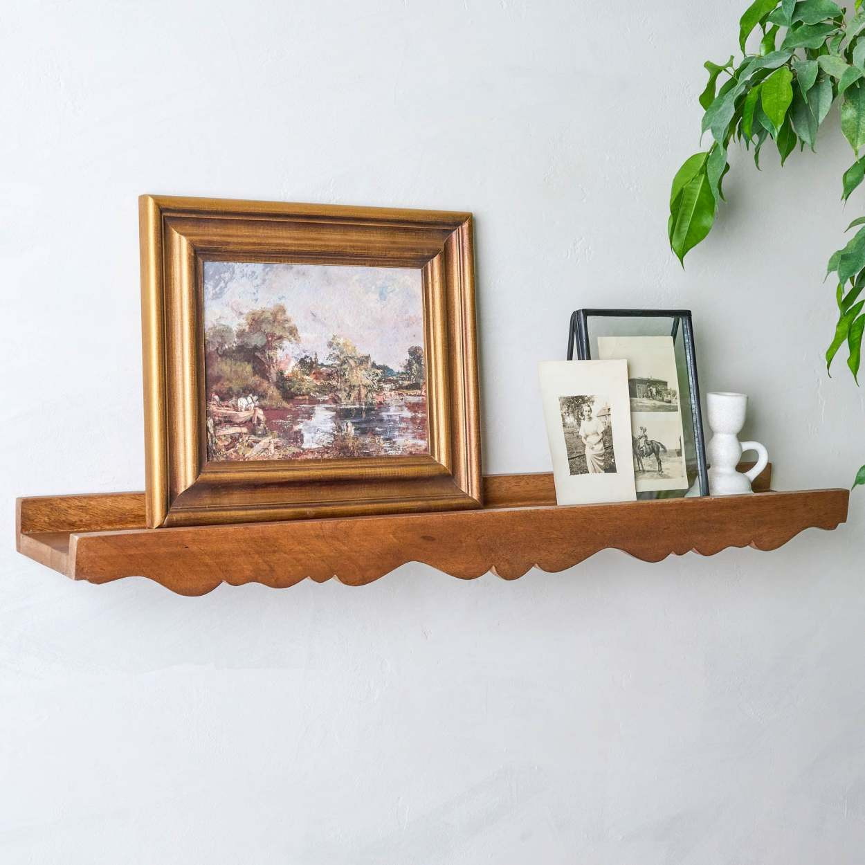 Daphne Wood Scalloped Picture Ledge | Magnolia