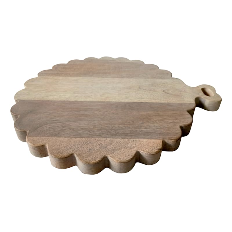 Scalloped Wood Serving Board | At Home