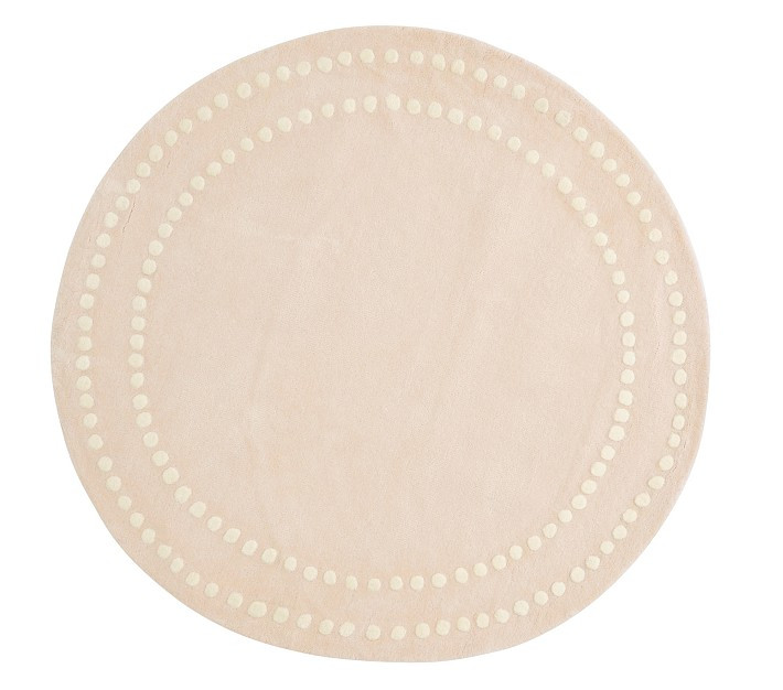 Pearl Dot Border Rug | Pottery Barn Kids