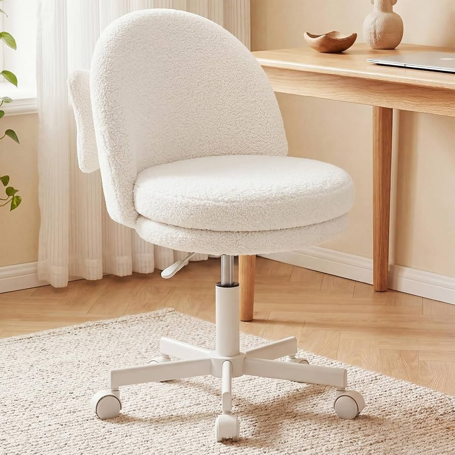 GTPLAYER Velvet Tall Office Chair with Wheels Vanity Chairs with Back, Versatile Height Use: Offi... | Amazon (US)