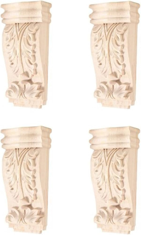 European Style Wood Carved Onlay Applique Unpainted Carving Decals Mouldings Trim for Window Door... | Amazon (US)