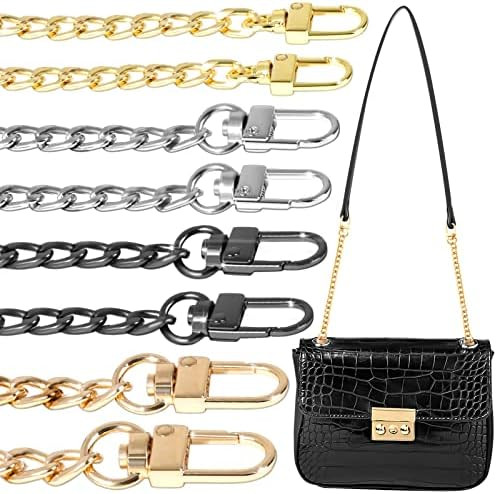 Modacraft 8 PCS Purse Chain Strap Extender, Length 7.9“ Metal Flat Bag Chain Straps Replacement... | Amazon (US)