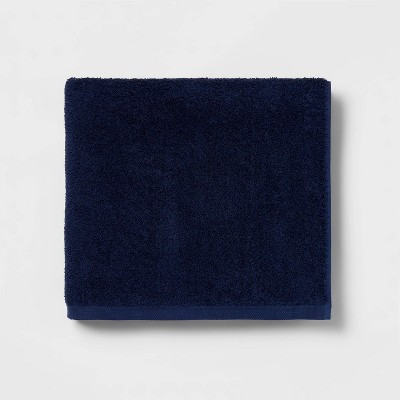 Everyday Bath Towel Navy - Room Essentials™: 100% Cotton, Midweight 450-550 GSM, Machine Washable, OEKO-TEX Certified | Target