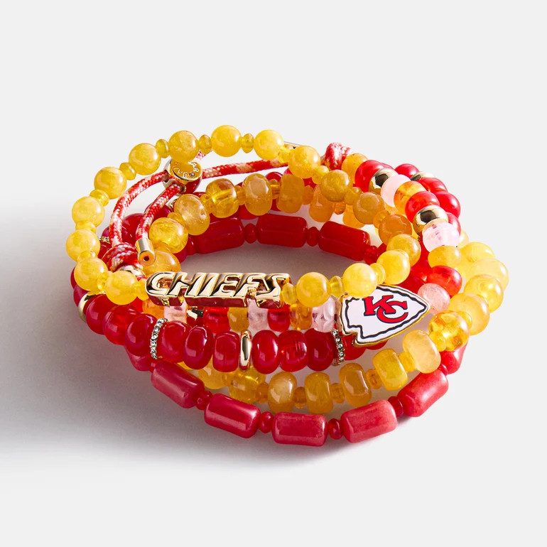 NFL Beaded Bracelet Set - Kansas City Chiefs | BaubleBar