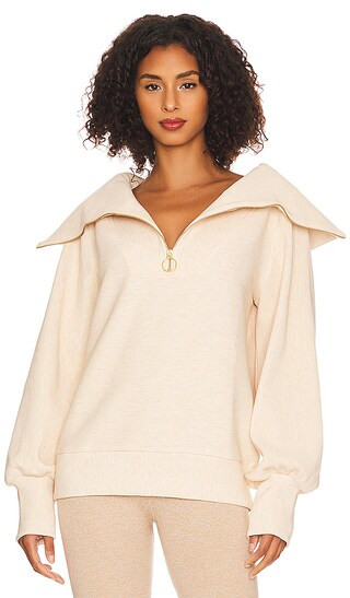 Vine Half Zip Sweater in Oatmeal Marl | Revolve Clothing (Global)
