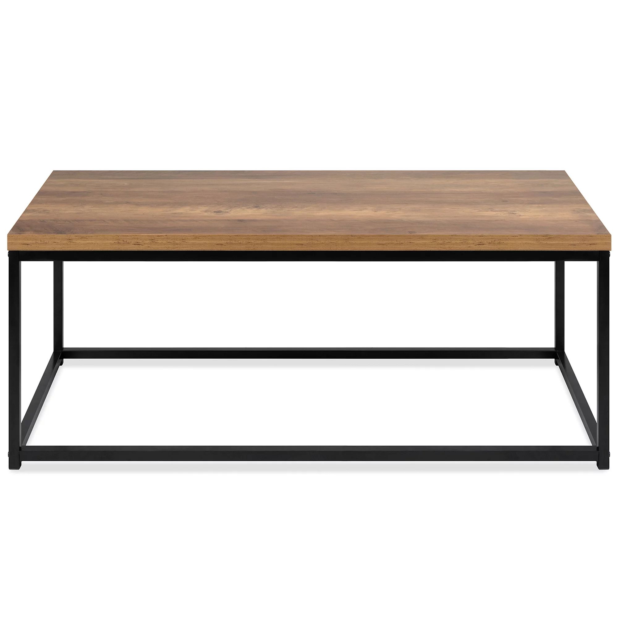 Best Choice Products 44in Modern Industrial Style Rectangular Wood Grain Top Coffee Table w/ 1.25... | Walmart (US)