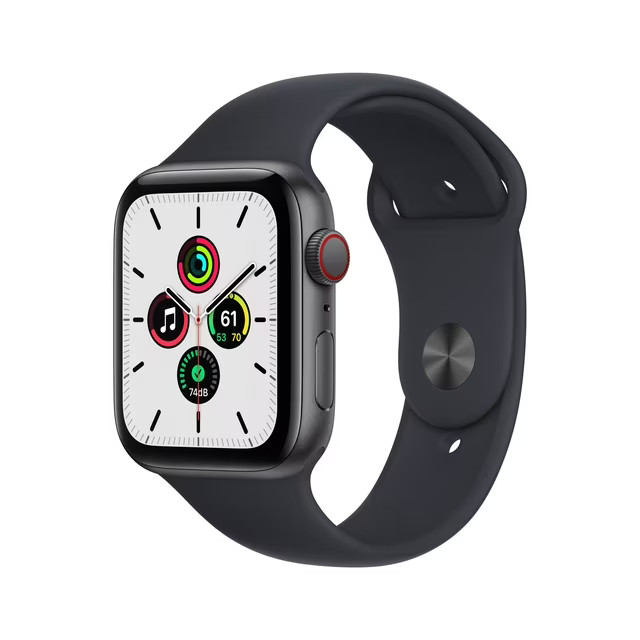 Apple Watch SE (1st Gen) GPS + Cellular 44mm Space Gray Aluminum Case Midnight Sport Band - Regul... | Walmart (US)