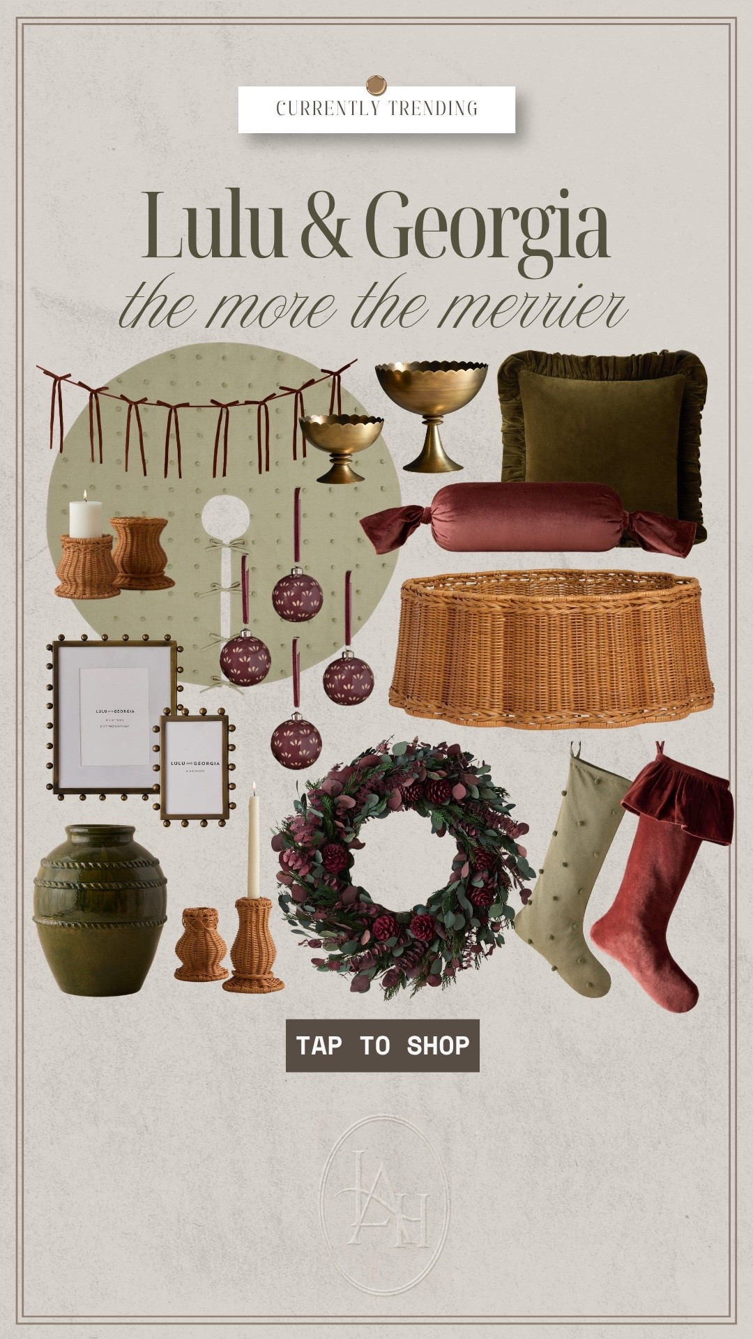 Lulu & Georgia just released their holiday collection and it’s so good!! I love all of these soft sage green tones paired with these berry shades. Festive yet fresh for the season!

#LTKHome #LTKSeasonal