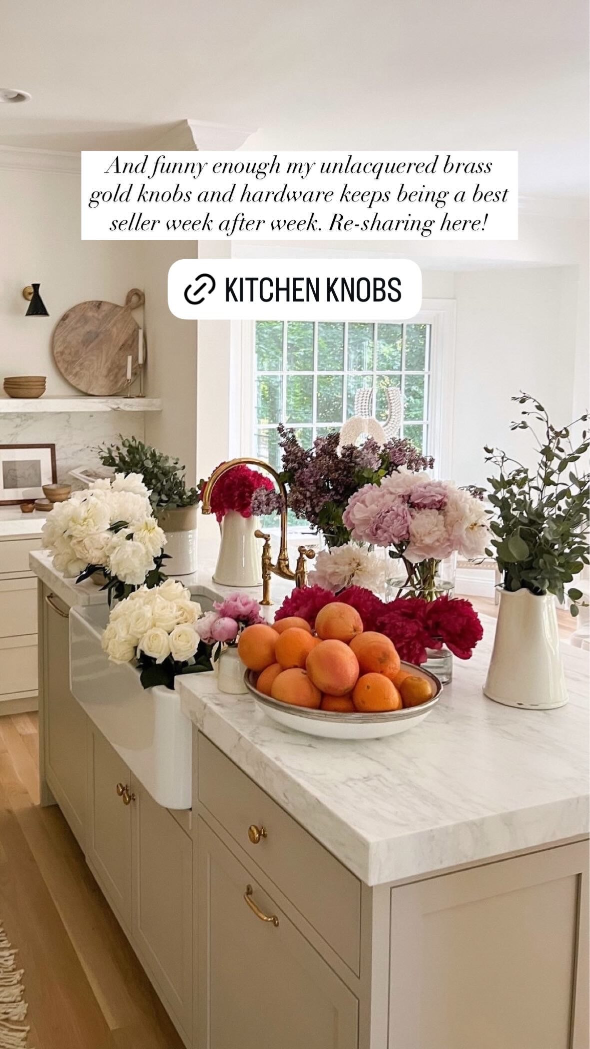 Kitchen hardware, Rejuvenation unlacquered brass knobs and handles, farmhouse kitchen, Connecticut decor, Nancy Meyers aesthetic, Kat Jamieson kitchen.

#LTKHome #LTKFindsUnder100 #LTKSeasonal