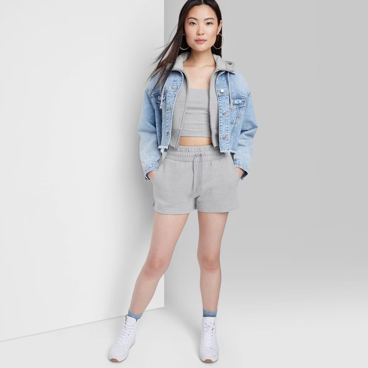 Women's Pull-On Perfect Fleece Shorts - Wild Fable™ Gray S | Target