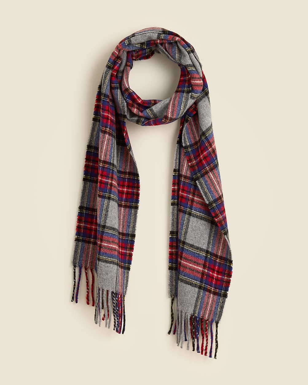 Cashmere-blend scarf in plaid | J. Crew US