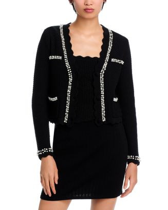 Faux Pearl Embellished Cardigan - Exclusive | Bloomingdale's (US)