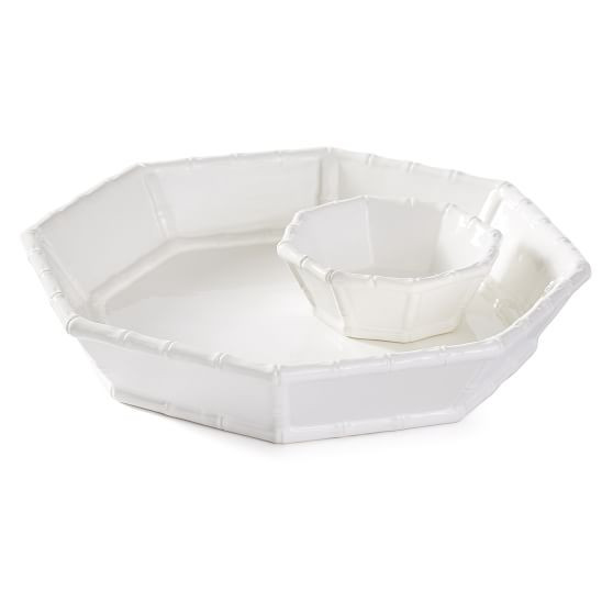 Ceramic Bamboo Chip and Dip Bowl Set | Mark and Graham