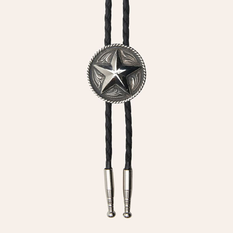 AndWest Antiqued Silver Texas Star and Rope Bolo Tie | Cavender's