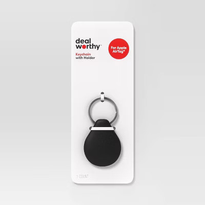 Apple AirTag Silicone Keychain - dealworthy™ Black | Target