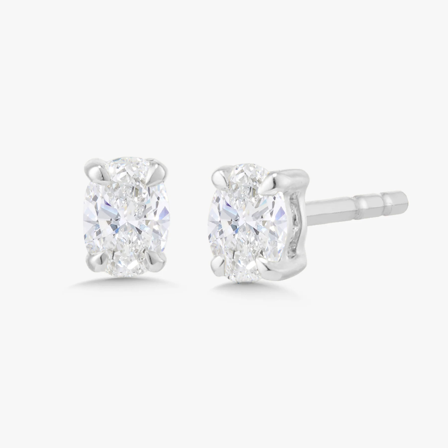 Tiny Oval Diamond Stud Earrings | RW Fine Jewelry