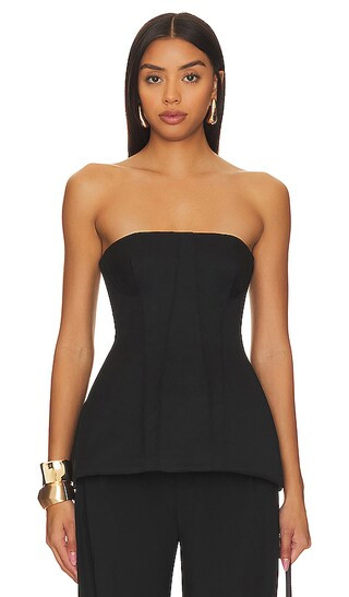Parker Bustier Top in Black | Revolve Clothing (Global)