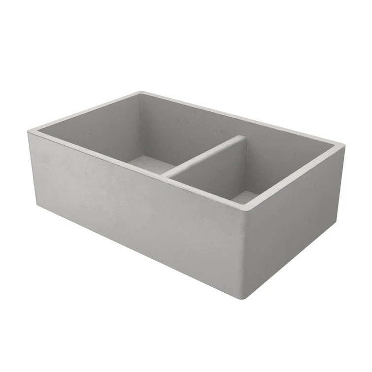 NSKD3321-A Farmhouse 33" L x 21" W Double Basin Farmhouse/Apron Kitchen Sink | Wayfair North America