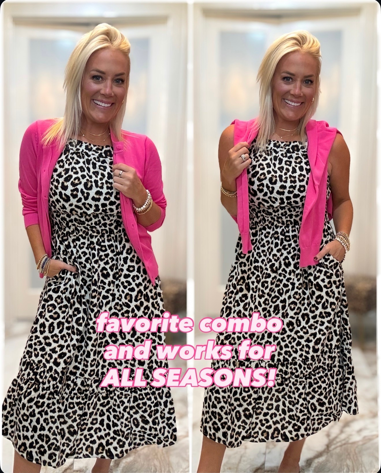 Obsessed with this combo pink and leopard / size small