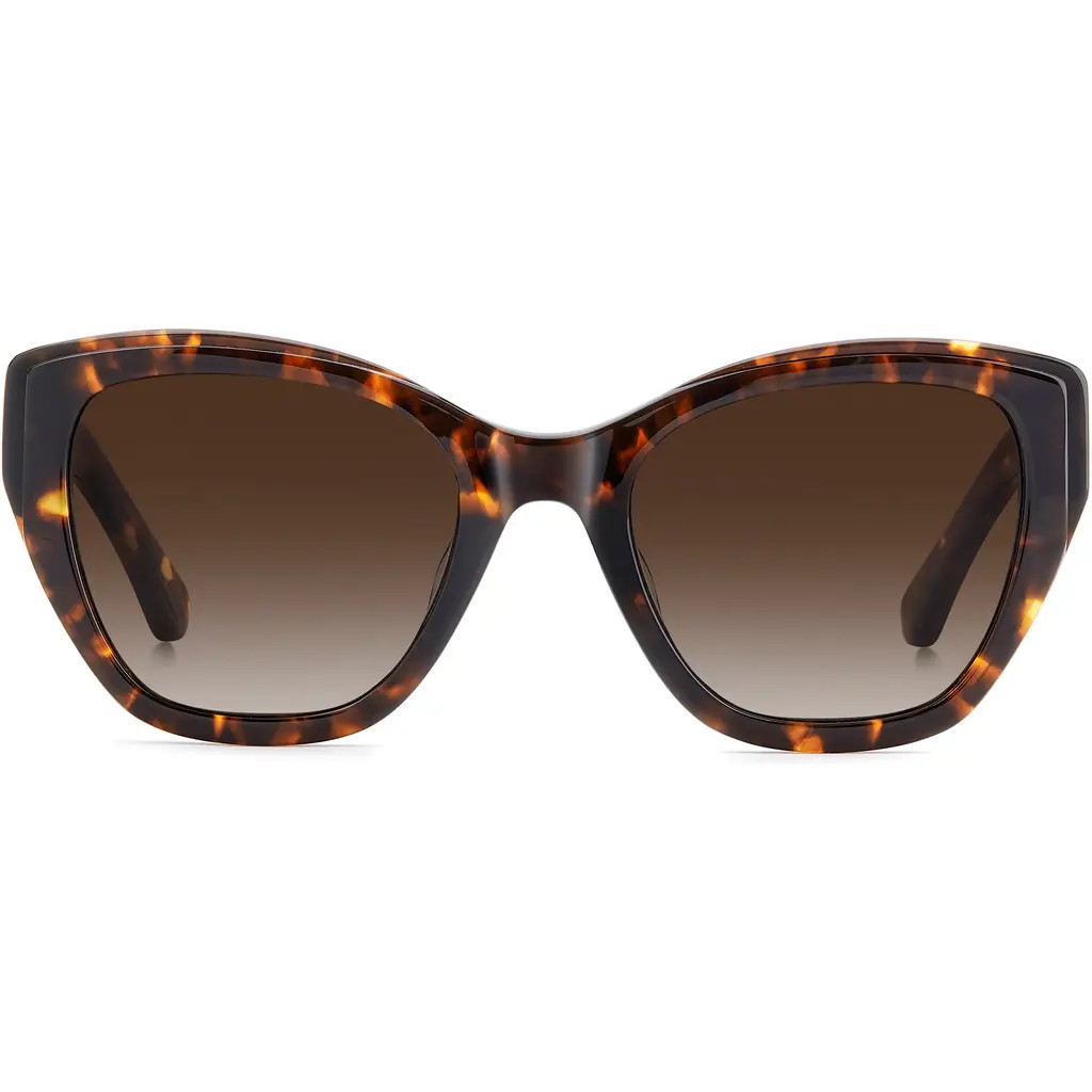 Kate Spade New York yolanda 51mm gradient cat eye sunglasses in Havana Gold/brow at Nordstrom | Nordstrom
