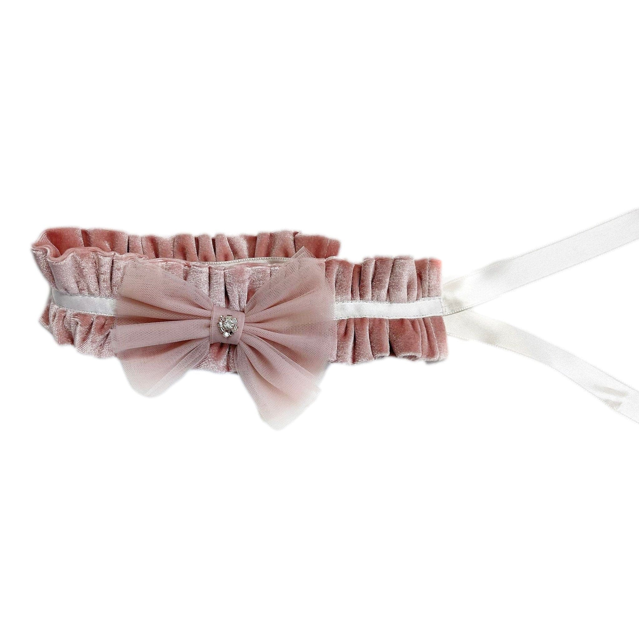 Clara Pink Velour Hair Sash | petite maison kids