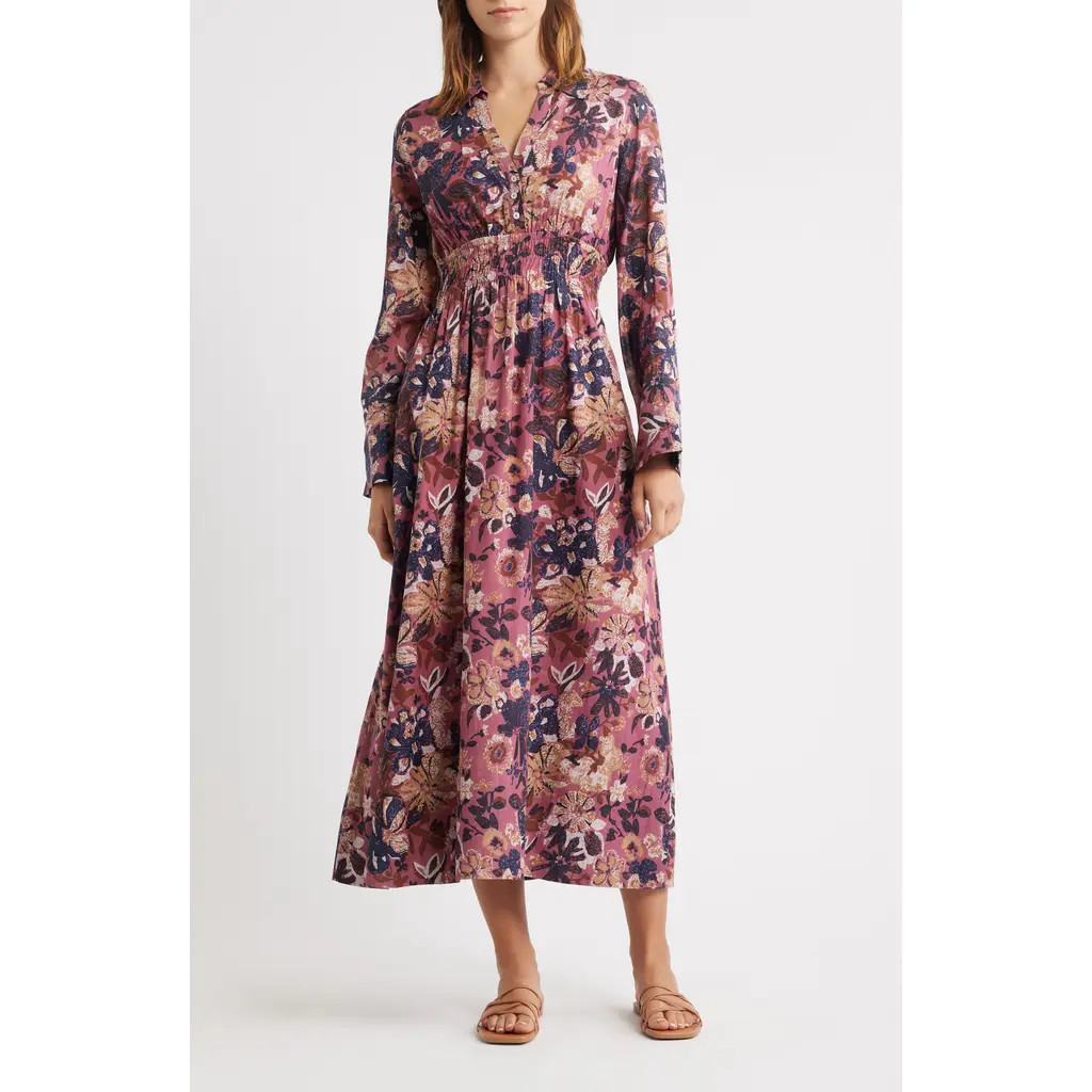 Cleobella Tharini Long Sleeve Midi Dress in Bergamo Print at Nordstrom Rack, Size X-Small | Nordstrom Rack