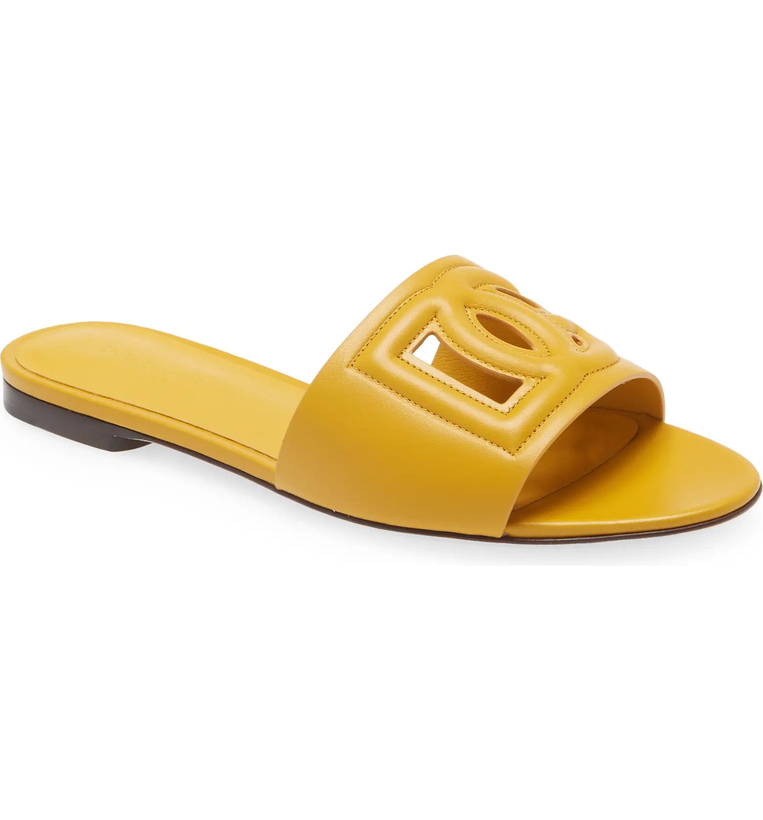 Dolce&Gabbana Bianca Interlock Slide Sandal | Nordstrom | Nordstrom
