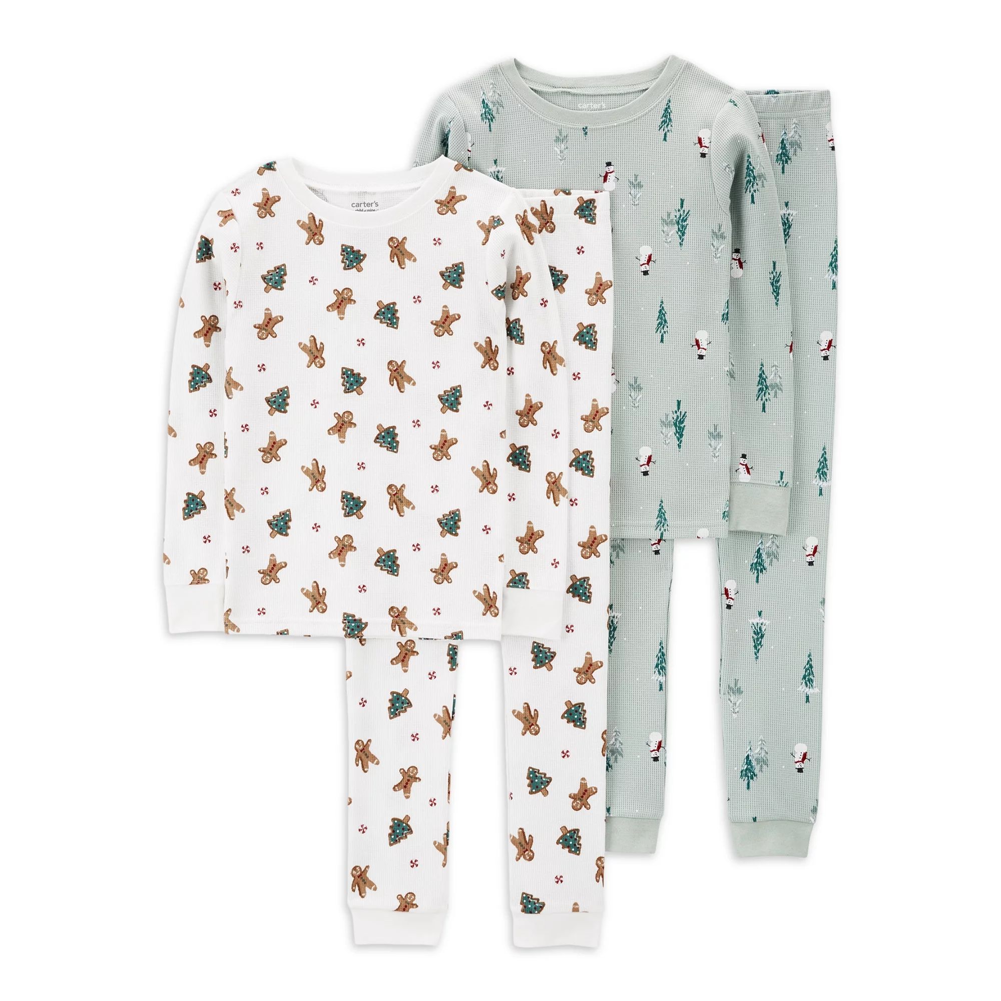 Carter's Child of Mine Boys or Girls Holiday Pajama Set, 4-Piece Set, Sizes 4-10 | Walmart (US)