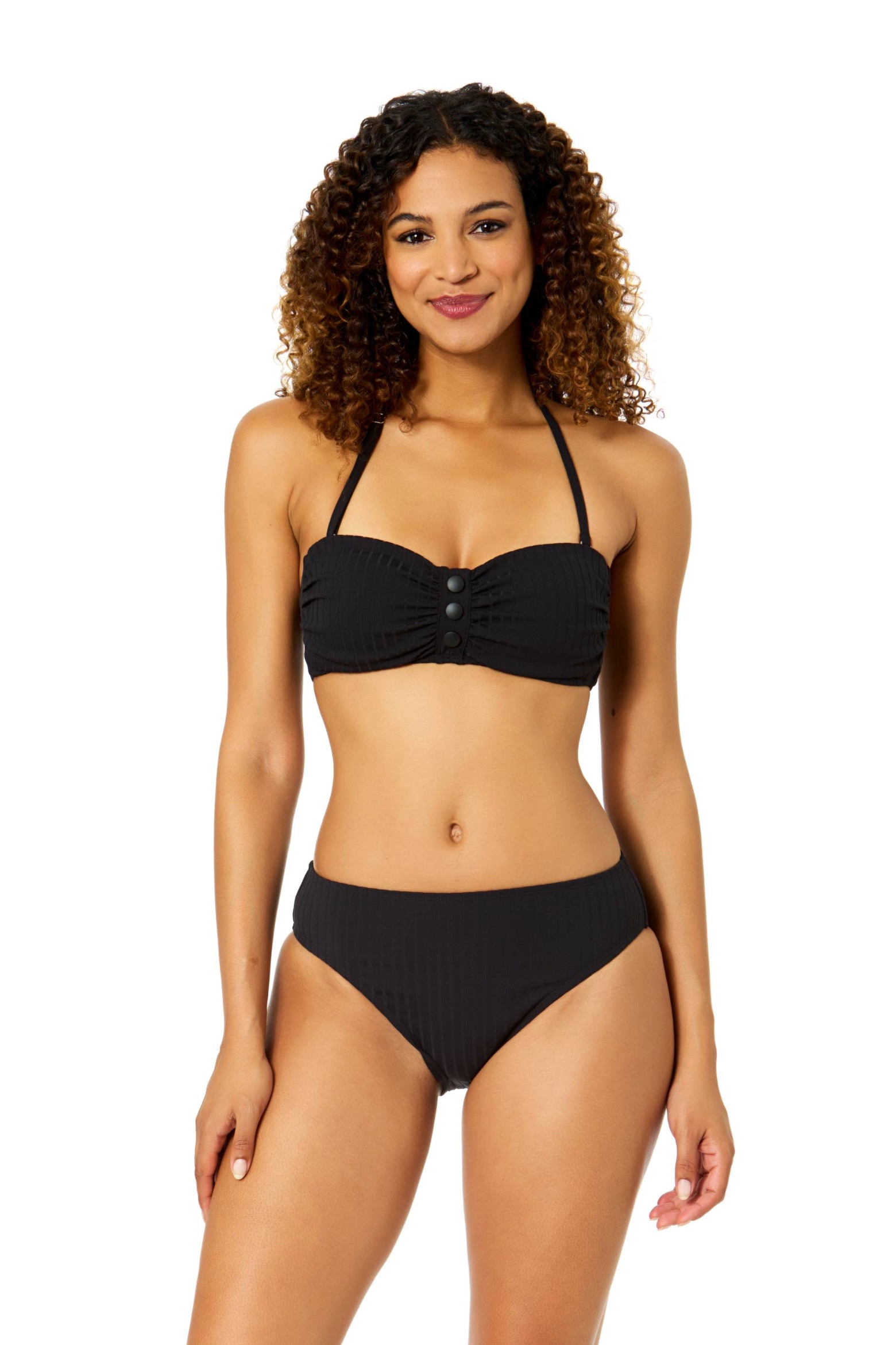 Women's Luna Snap Solid Snap Front Bandeau Bikini Swim Top (Women) | Nordstrom | Nordstrom