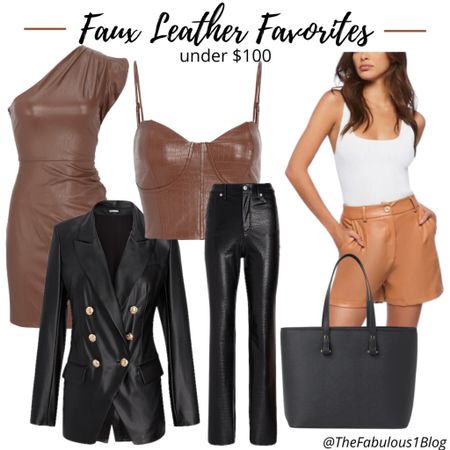 Faux Leather Favorites under $100 
#FallFashion #FallStyle #FauxLeather #Under100 

#LTKSeasonal #LTKunder100 #LTKstyletip
