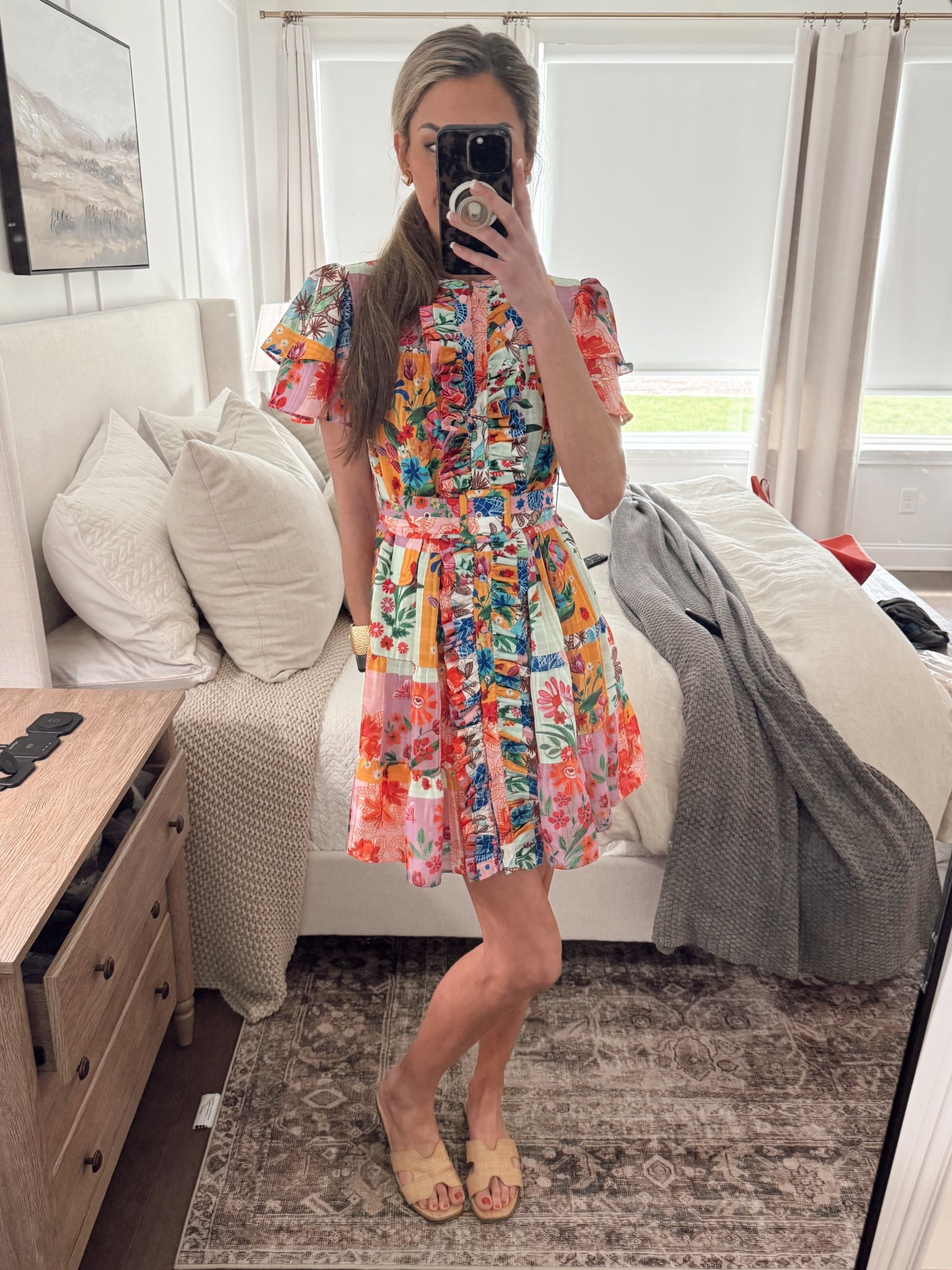 The dress of the SUMMER! It’s like a combo of Farm Rio and Zimmerman. Details are gorgeous- the belted waist, ruffle detailing and the buttons- so designer . 

Wearing size small


•
•
Spring dresses, bright colorful short summer dress, wedding guest dresses, spring floral dress, Alden Adair , look for less , brunch outfit, beach dresses , resort wear 

#LTKParties #LTKStyleTip #LTKWedding