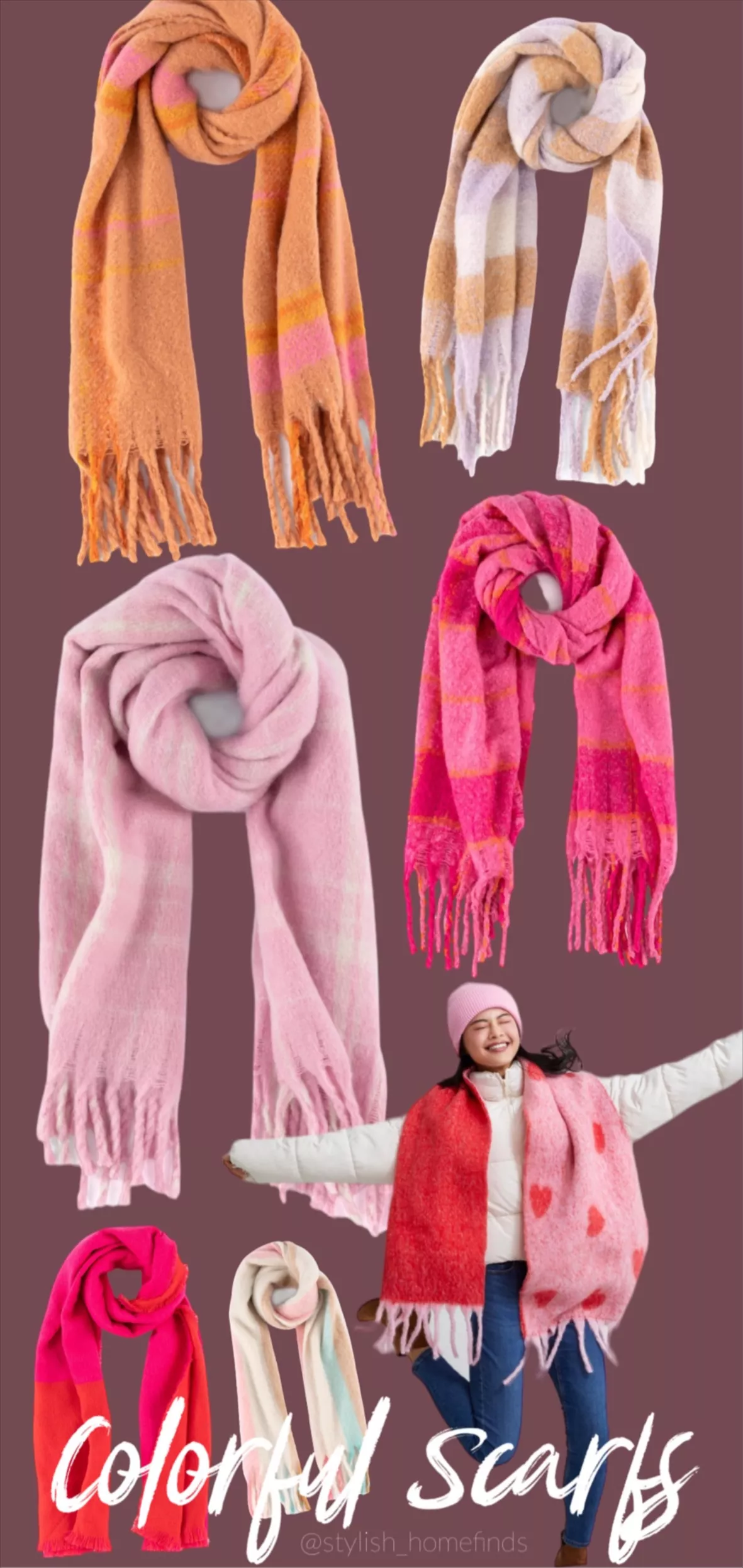 COLOURFUL CHECK SCARF curated on LTK