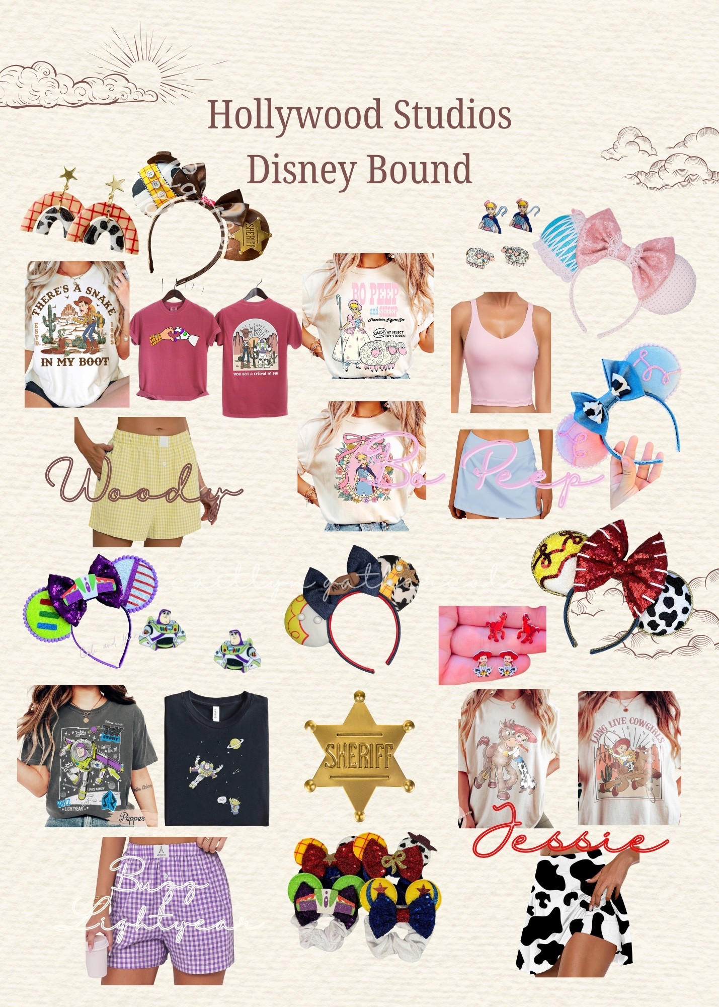 Hollywood Studios Toy Story Disney Bound! Would be so cute for a Bachellorette party or halloween costume! 

disney bound. toy story. hollywood studios buzz light year. woody. jessie. bo peep. 

#LTKFamily #LTKFindsUnder50 #LTKHalloween