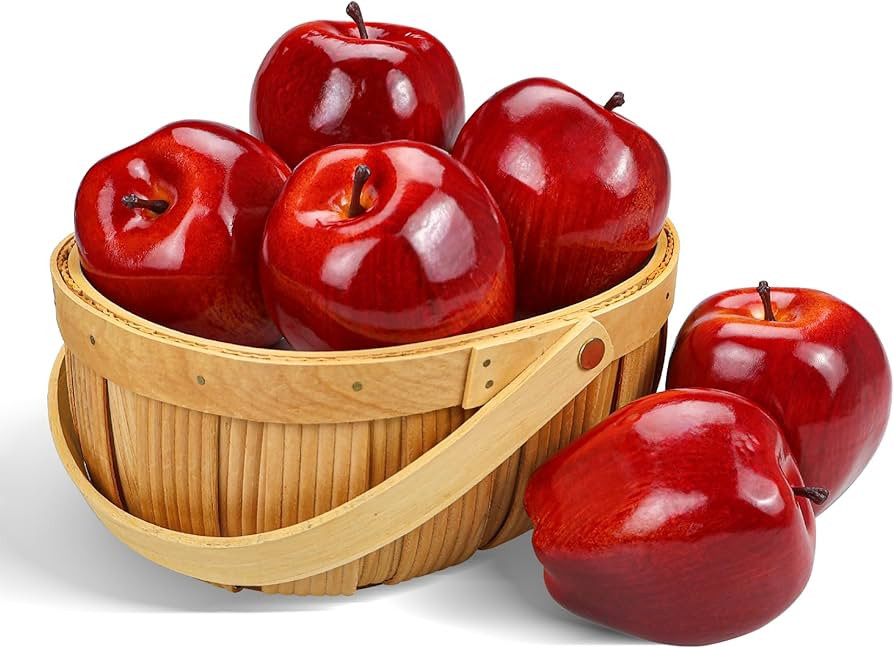 Lorigun Artificial Apples Fake Fruits Red Delicious Apples for Decoration, Decorative Fruit, Faux... | Amazon (US)
