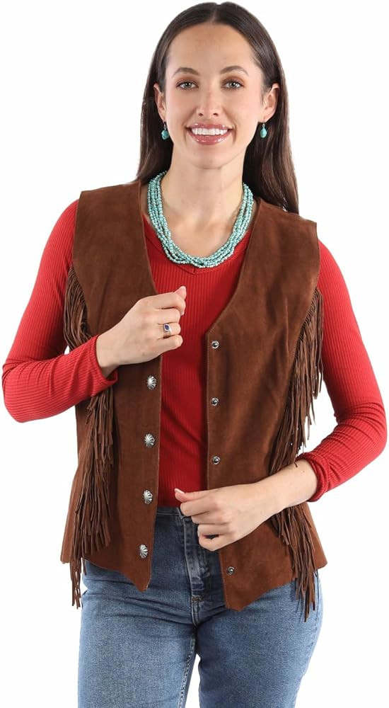 Scully Western Vest Womens Bohemian Fringe Snap Front F0_L1126 | Amazon (US)