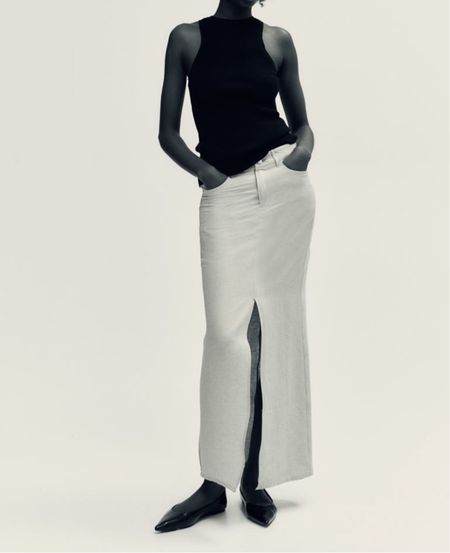Linen blend midi skirt

#LTKstyletip #LTKSeasonal #LTKfindsunder50