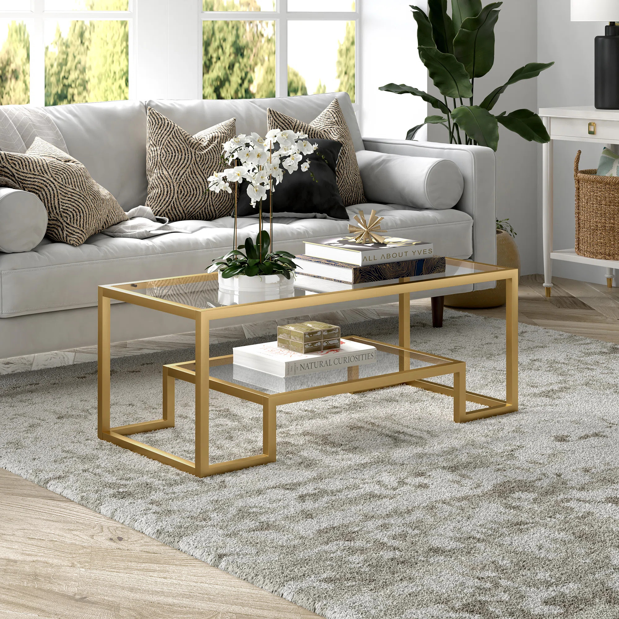 Athena Glass Top Coffee Table | Wayfair North America