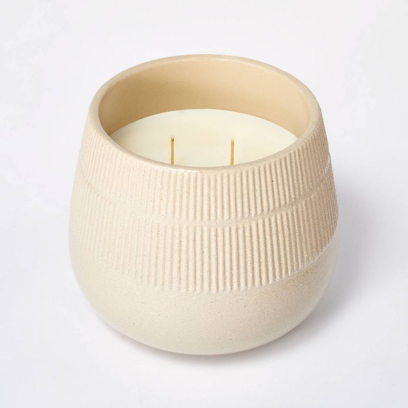 25oz Medium Ceramic Clove and Black Currant Candle Tan - Threshold™ designed with Studio McGee | Target