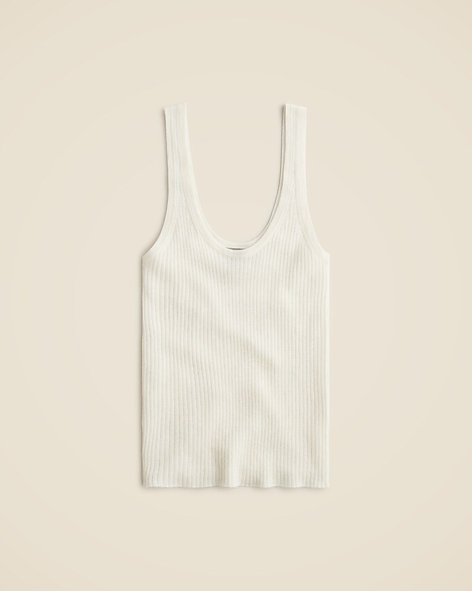 Featherweight cashmere ribbed tank top | J. Crew US